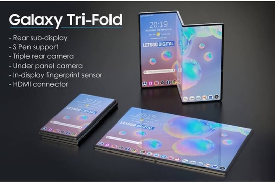Tiết lộ mới nhất về thiết kế smartphone màn hình gập 3 của Samsung