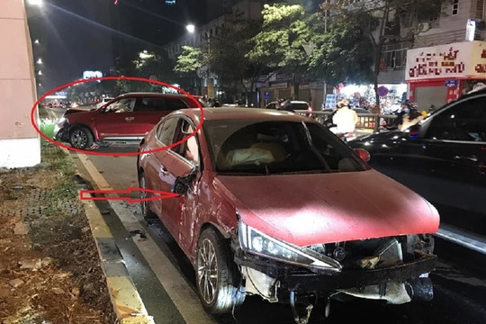 Tài xế nồng nặc mùi cồn gây tai nạn tại hầm chui Khuất Duy Tiến