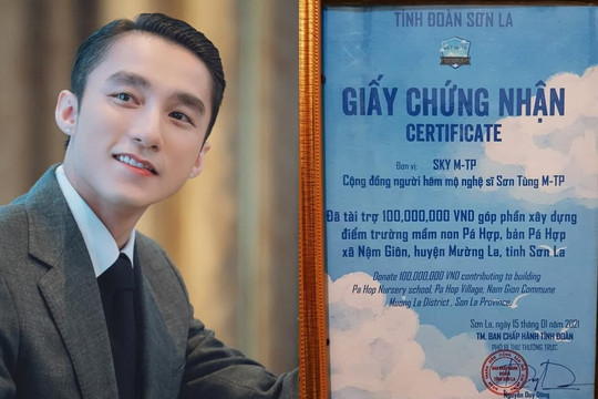 Cộng đồng Sky khiến Sơn Tùng 'nở mày nở mặt' khi tặng 100 triệu để xây dựng trường mầm non ở tỉnh Sơn La