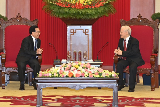 Lãnh đạo Đảng, Nhà nước tiếp Thủ tướng Lào Phankham Viphavanh