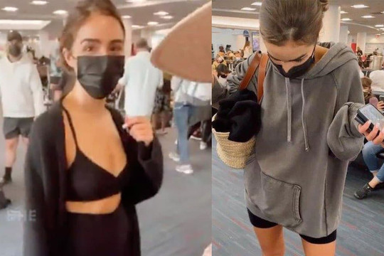 Cựu Hoa hậu Hoàn vũ Olivia Culpo gặp sự cố ở sân bay vì ăn mặc quá gợi cảm