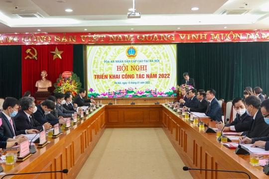TAND cấp cao tại Hà Nội triển khai công tác Toà án năm 2022