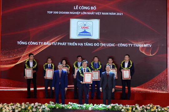UDIC tiếp tục được vinh danh Top 500 Doanh nghiệp lớn nhất Việt Nam