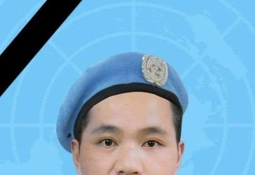 Cấp Bằng Tổ quốc ghi công cho sỹ quan hy sinh khi làm nhiệm vụ gìn giữ hòa bình LHQ