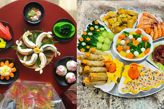 Hội yêu bếp đua nhau khoe mâm cỗ cúng ông Công ông Táo, ấn tượng nhất là 'đàn cá chép' bằng xôi tuyệt đẹp