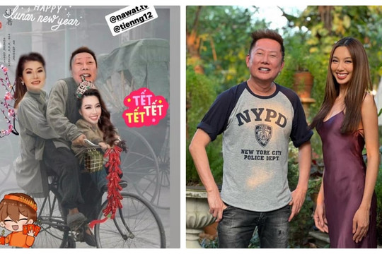 Bất ngờ chưa, chủ tịch Miss Grand đèo 'út cưng' Thùy Tiên đi chơi Tết bằng xe đạp