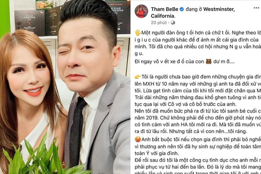Thắm Bebe chính thức lên tiếng hậu bị chồng tố ngoại tình với Hoàng Anh: Chửi chồng 'ngu vẫn hoàn ngu', tiết lộ chỉ là 'công cụ tình dục'