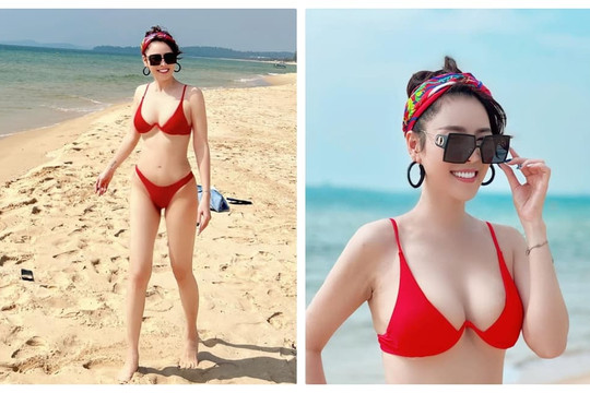 Quế Vân gia nhập đường đua bikini đầu năm: Body nuột nà chuẩn từng centimet đố ai biết đã là mẹ 3 con
