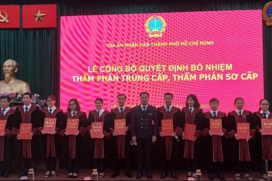 TAND TP. HCM công bố quyết định bổ nhiệm thẩm phán

