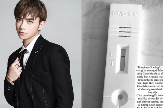 Soobin Hoàng Sơn báo tin vui khi âm tính với Covid-19, sẵn sàng 'comeback' với công việc