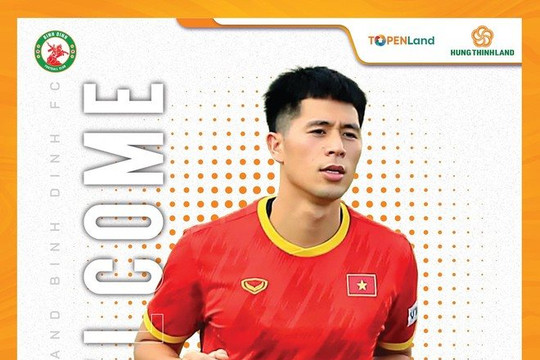 Trung vệ Trần Đình Trọng gia nhập CLB Bình Định