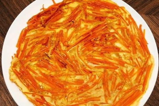 Bữa ăn giảm cân - trứng tráng cà rốt ít chất béo và không đường nhưng ngọt ngon hết sảy