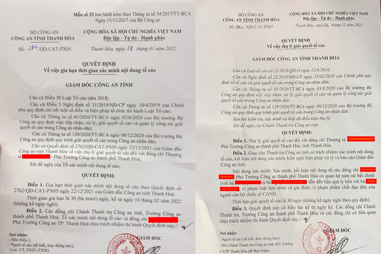 Tiếp tục xác minh việc “Phó trưởng Công an TP Thanh Hóa bị tố quan hệ bất chính với 2 phụ nữ”