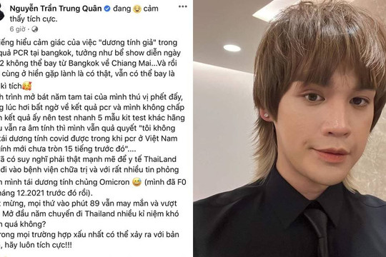 Nguyễn Trần Trung Quân tiết lộ nguyên nhân suýt nữa bị huỷ show diễn và mắc kẹt ở Thái Lan đầu năm mới