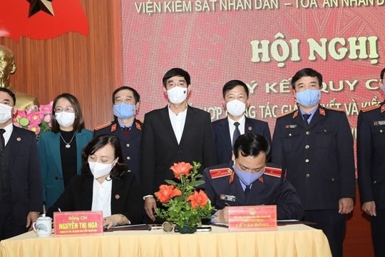 Quy chế phối hợp nhằm thực hiện tốt hơn nhiệm vụ của TAND và VKSND