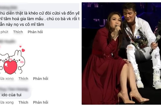 Đàm Vĩnh Hưng nhắc lời Mỹ Tâm khi cùng song ca cực tình trên sân khấu, nhưng cư dân mạng lại nhắc chuyện đã lấy vợ