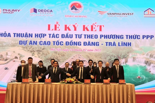 UBND tỉnh Cao Bằng ký kết đầu tư Dự án cao tốc Đồng Đăng - Trà Lĩnh