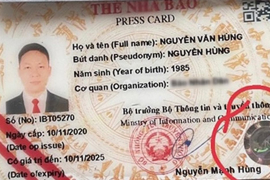 Hải Dương: Bắt giữ đối tượng sử dụng thẻ nhà báo giả