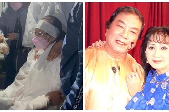 Vợ nghệ sĩ Thanh Tú ngã quỵ trong lễ động quan của chồng