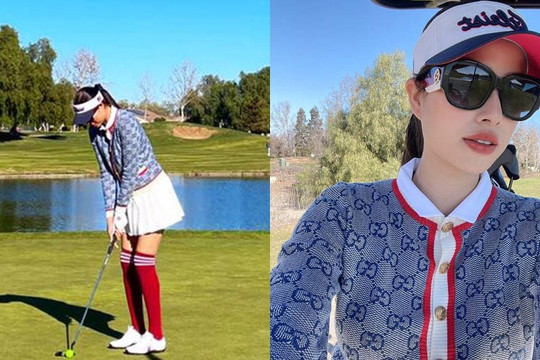 Phạm Hương khoe cuộc sống sang chảnh ở trời Tây: Diện đồ hàng hiệu, đi đánh golf cuối tuần