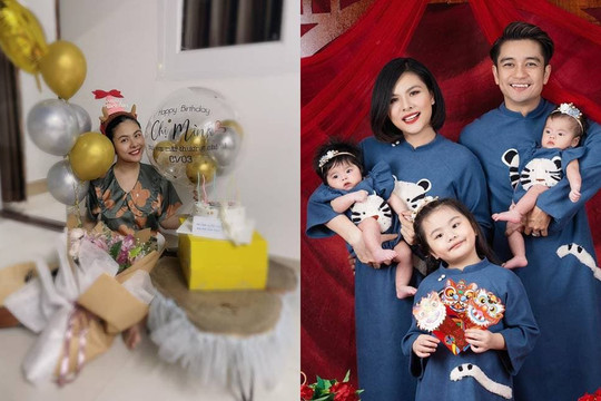 Vân Trang diện đồ ngủ giản dị đón sinh nhật tại nhà, nhan sắc 'mẹ bỉm sữa' khiến dân tình ngỡ ngàng