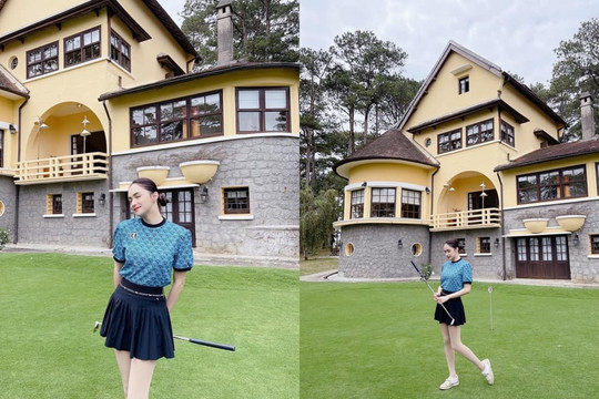 Hương Giang khoe ảnh check-in đầy sang chảnh tại sân golf kèm biệt thự đắt đỏ, tiết lộ luôn ước mơ xa xỉ khi về già