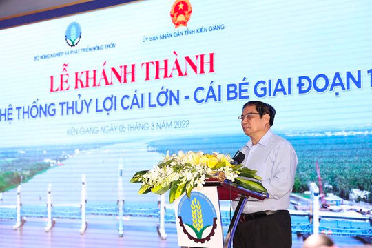 Công trình thủy lợi Cái Lớn - Cái Bé là công trình của ý Đảng, lòng dân
