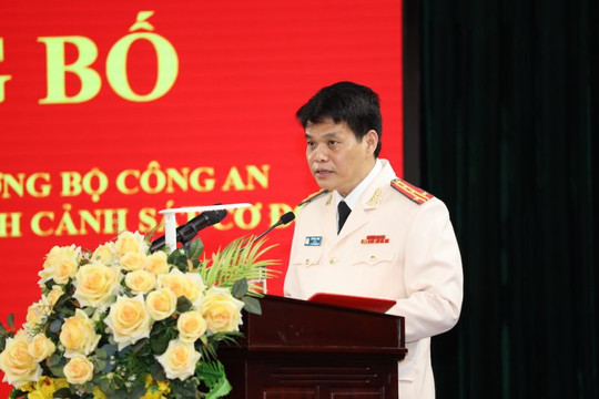 Tân Tư lệnh Bộ Tư lệnh Cảnh sát cơ động chính thức nhận quyết định bổ nhiệm
