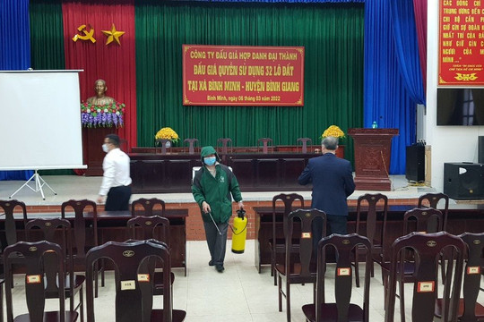 Xã Bình Minh (Bình Giang - Hải Dương): Đảm bảo an toàn công tác phòng, chống dịch Covid - 19 trong đấu giá tài sản