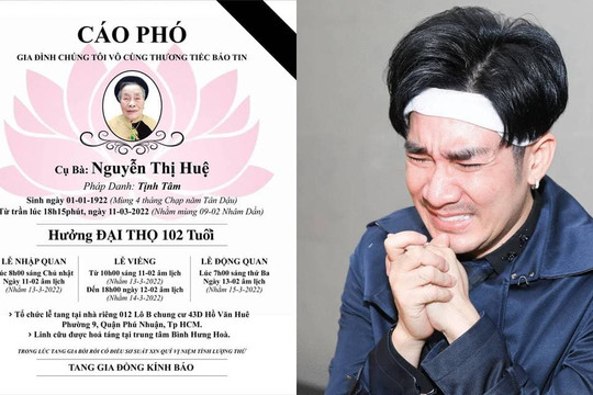 Quang Hà nghẹn ngào nói lời tiễn biệt bà nội, dàn sao Việt gửi lời chia buồn