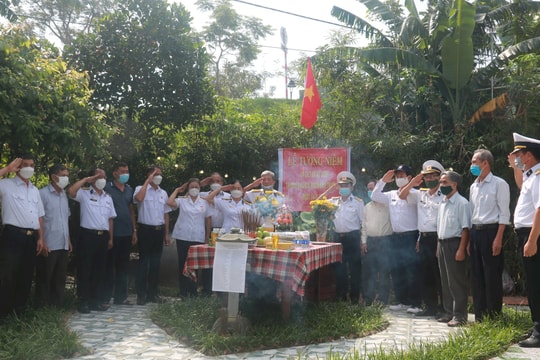Cựu chiến binh Lữ đoàn 83 tưởng niệm 64 đồng đội hy sinh ở Gạc Ma
