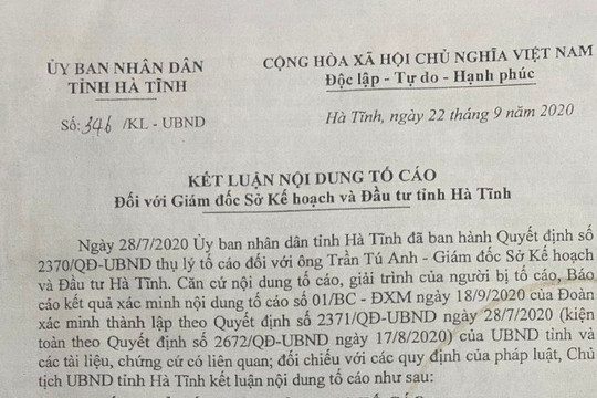 Doanh nghiệp thiệt hại do Sở Kế hoạch và Đầu tư Hà Tĩnh cấp đổi Giấy CNĐKDN trái quy định