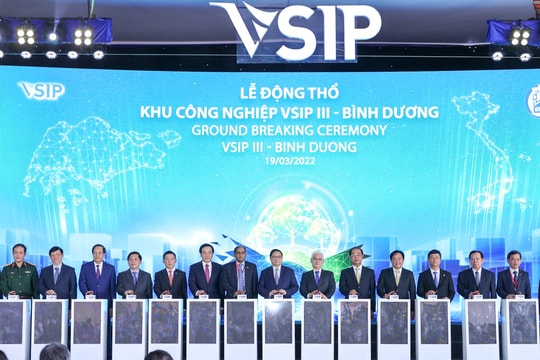 Thủ tướng dự lễ động thổ KCN VSIP III; chứng kiến trao chứng nhận đầu tư 1 tỷ USD của Tập đoàn Lego