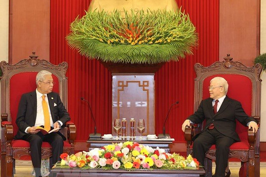 Tổng Bí thư Nguyễn Phú Trọng tiếp Thủ tướng Chính phủ Malaysia