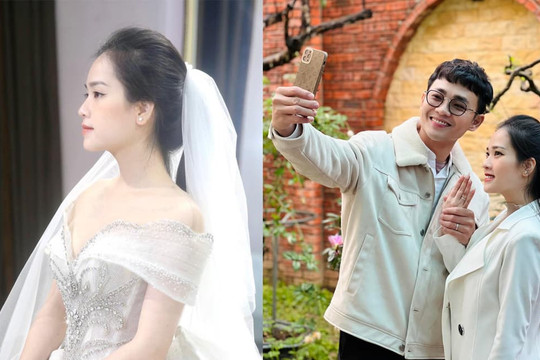 Người yêu cũ Quang Hải - 'cô chủ tiệm nail' Huyền My hé lộ hình ảnh đầu tiên khi diện váy cưới