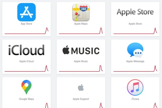 Một loạt dịch vụ Apple gặp sự cố ngừng hoạt động