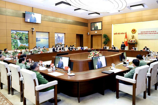 Chủ tịch Quốc hội chủ trì làm việc với Ban Thường vụ Đảng ủy Công an Trung ương