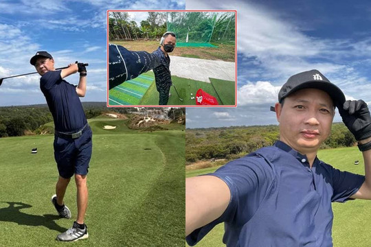 Nguyễn Hải Phong phải 'xin phép' bà xã để đến sân golf, nhìn ảnh check-in ở nhà mà dân mạng cười bể bụng