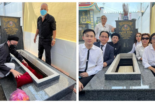 Hoài Linh và cả gia đình mang tro cốt bố ruột về an táng bên ông bà nội, sắc diện nam danh hài gây chú ý