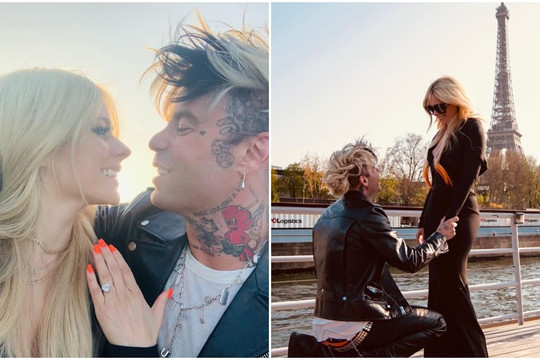 Avril Lavigne đính hôn với ca sĩ Mod Sun, được cầu hôn với nhẫn khủng ở Paris