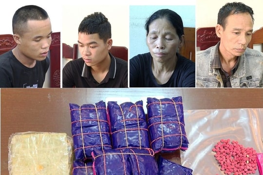 Vận chuyển 12.000 viên ma túy và 1 bánh heroin từ Lào ﻿﻿về Việt Nam
