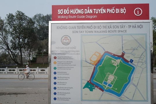 Phố đi bộ quanh Thành cổ Sơn Tây khai trương vào dịp nghỉ lễ 30/4-1/5