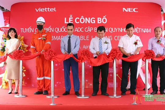 Viettel công bố cập bờ tuyến cáp biển quốc tế, băng thông lớn nhất Việt Nam