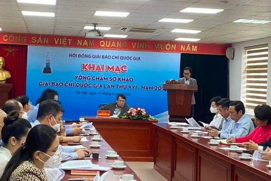 Bắt đầu chấm sơ khảo Giải báo chí Quốc gia năm 2021