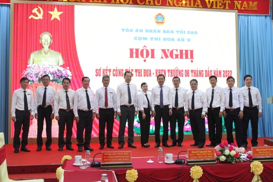 Cụm thi đua số V hệ thống TAND sơ kết công tác thi đua, khen thưởng 6 tháng đầu năm 2022
