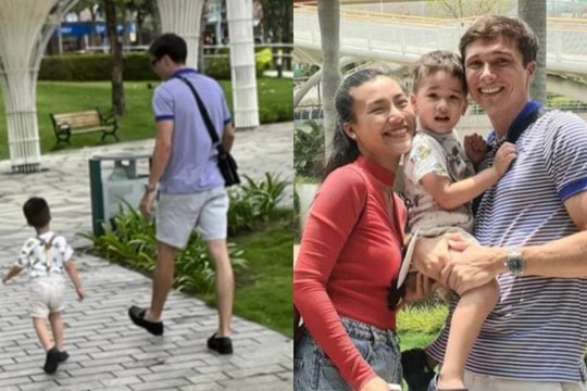 Hậu ly hôn, Hoàng Oanh bận rộn chạy show, chồng cũ ngoại quốc dành thời gian đưa nhóc tì đi chơi