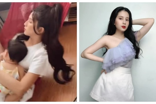 Thiên An vừa trang điểm vừa ru con gái ngủ, cuộc sống 'mẹ đơn thân' khiến ai cũng thương