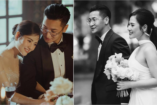 Diễn viên Việt Hoa tung loạt ảnh cưới 'tình bể bình' bên bạn trai đẹp như tài tử điện ảnh