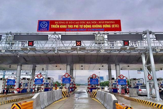 Đường cao tốc Hà Nội - Hải Phòng thí điểm thu phí không dừng theo 3 giai đoạn
