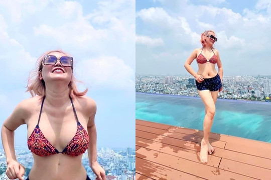 Đào Hoàng Yến nóng bỏng khi diện đồ bơi khoe vòng một nở nang nhưng nhìn đến vòng hai kém thon lại mất điểm nhẹ